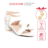 Giày Sandal Nữ Cao Gót 5cm_7cm Hanatabi Quai Ngang Khóa Kéo Đế TA Cao Cấp Bigsize (35-41) Mã HNSDG5F1066