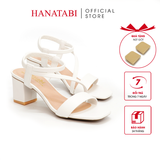 Giày Sandal Nữ Cao Gót 3cm_5cm_7cm Hanatabi Quai Ngang Mũi Vuông Hậu Thun ĐếTA Bigsize(35-41) mã HNSDT5F775