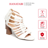Giày Sandal Nữ Cao Gót 7cm Hanatabi Quai Xương Cá Khóa Kéo Đế TA Bigsize (35-41) Mã HNSDK7F1100