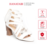 Giày Sandal Nữ Cao Gót 5cm_7cm Hanatabi QuaiĐan Khóa Kéo ĐếTA Cao Cấp Bigsize (35-41) Mã HNSDK7F1082