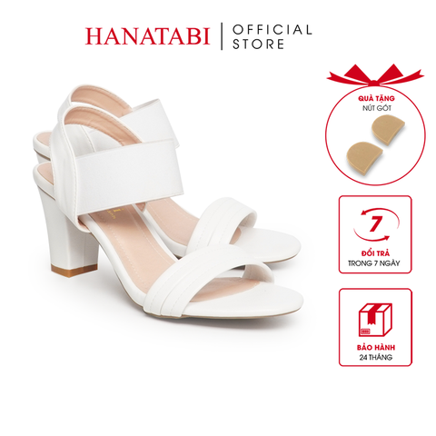 Giày Sandal Nữ Cao Gót 7cm Hanatabi Quai Ngang Hậu Thun Đế TA Cao Cấp Bigsize (35-41) Mã HNSDG7F1151