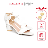 giày sandal nữ gót cao 3cm Hanatabi quai ngang hậu chụp đế TA bigsize (35-41) mã HNSDX3F592