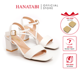 Giày Sandal Nữ Cao Gót 3cm_5cm_7cm Hanatabi Quai Ngang Mũi Vuông Hậu C ĐếTA Bigsize (35-41) Mã HNSDG3F895