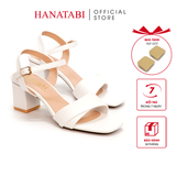 Giày Sandal Nữ Cao Gót 3cm_5cm Hanatabi Quai 2 Xếp Mũi Vuông Hậu C Đế TA Bigsize (35-41) Mã HNSDG5F864