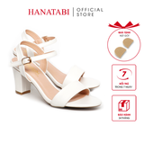 Giày Sandal Nữ Cao Gót 7cm Hanatabi Quai Ngang Hậu C Đế TA Cao Cấp Bigisze (35-41) Mã HNSDG7F616