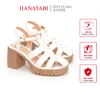 Giày Sandal Nữ Đế PU Siêu Nhẹ Cao 7cm Hanatabi Quai Xương Cá Bít Mũi Hậu C (35-39) Mã HNSDG7F847