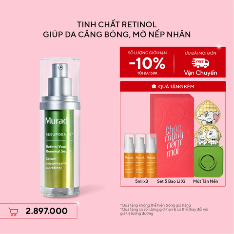 RESURGENCE - Tinh chất Retinol giúp da mịn màng và làm mờ nếp nhăn Murad Retinol Youth Renewal Serum 30ml