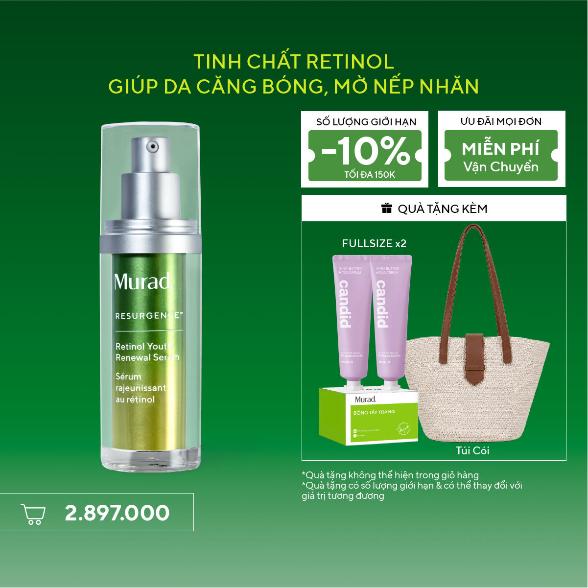 RESURGENCE - Tinh chất Retinol giúp da mịn màng và làm mờ nếp nhăn Murad Retinol Youth Renewal Serum 30ml