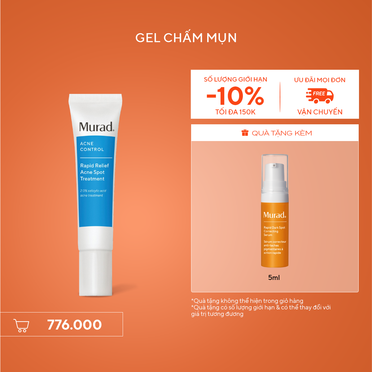 ACNE - Gel chấm mụn Murad Rapid Relief Acne Treatment 15ml