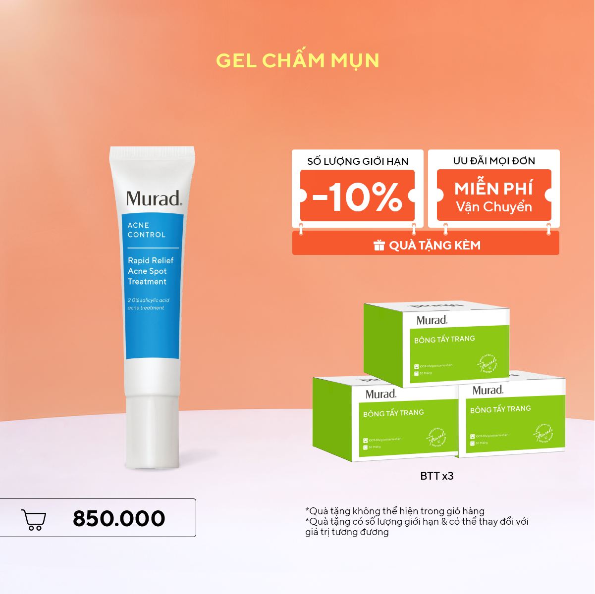 ACNE - Gel chấm mụn Murad Rapid Relief Acne Treatment 15ml