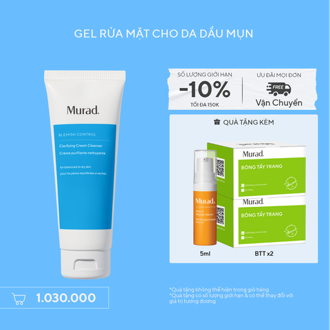 Sữa Rửa Mặt Làm Sạch Ngừa Mụn - Murad Clarifying Cleanser 148ml