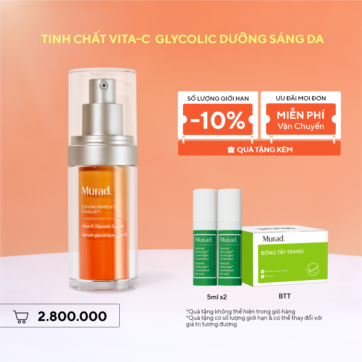 E-SHIELD - Tinh chất hỗ trợ sáng da, làm đều màu da Murad Vita-C Glycolic Serum 30ml