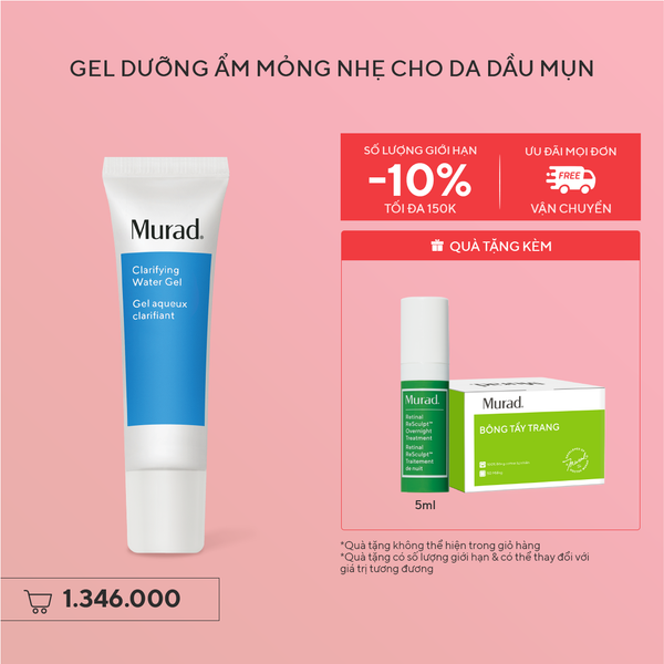 ACNE - Kem dưỡng ẩm dạng gel mỏng nhẹ cho da dầu mụn Murad Clarifying Water Gel 60ml