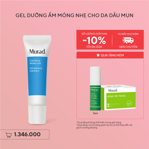ACNE - Kem dưỡng ẩm dạng gel mỏng nhẹ cho da dầu mụn Murad Clarifying Water Gel 60ml