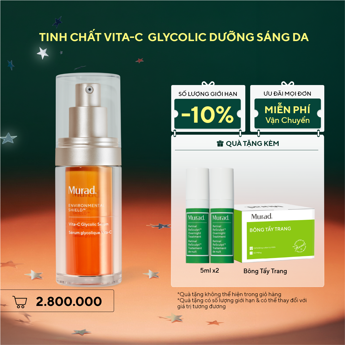 E-SHIELD - Tinh chất hỗ trợ sáng da, làm đều màu da Murad Vita-C Glycolic Serum 30ml