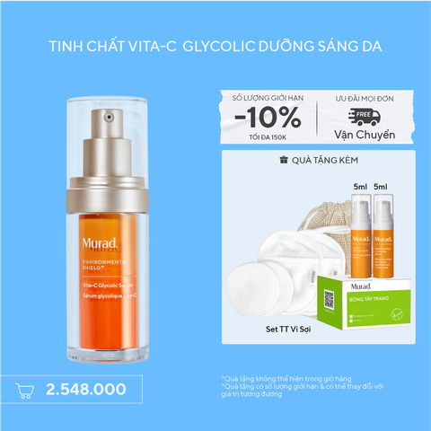 E-SHIELD - Tinh chất hỗ trợ sáng da, làm đều màu da Murad Vita-C Glycolic Serum 30ml