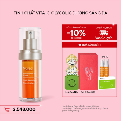 E-SHIELD - Tinh chất hỗ trợ sáng da, làm đều màu da Murad Vita-C Glycolic Serum 30ml