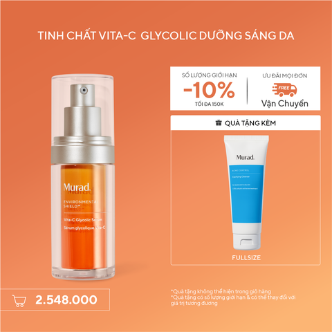E-SHIELD - Tinh chất hỗ trợ sáng da, làm đều màu da Murad Vita-C Glycolic Serum 30ml