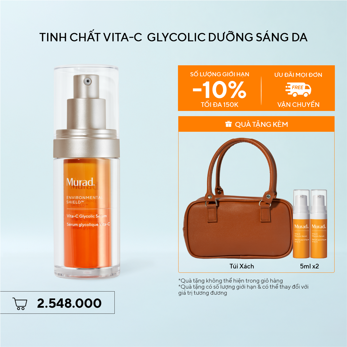 E-SHIELD - Tinh chất hỗ trợ sáng da, làm đều màu da Murad Vita-C Glycolic Serum 30ml