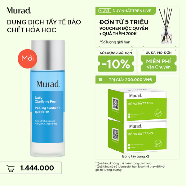 ACNE - Dung dịch tẩy tế bào chết hóa học, thông thoáng lỗ chân lông Murad Daily Clarifying Peel 95ml