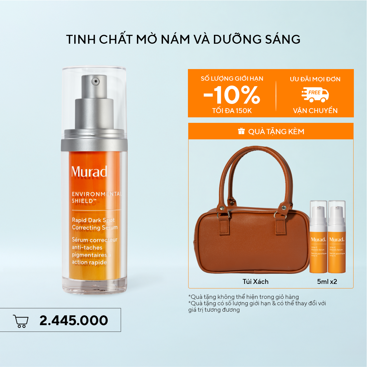 E-SHIELD - Tinh chất làm mờ vết nám và giảm sự hình thành đốm nâu Murad Rapid Dark Spot Correcting Serum 30ml