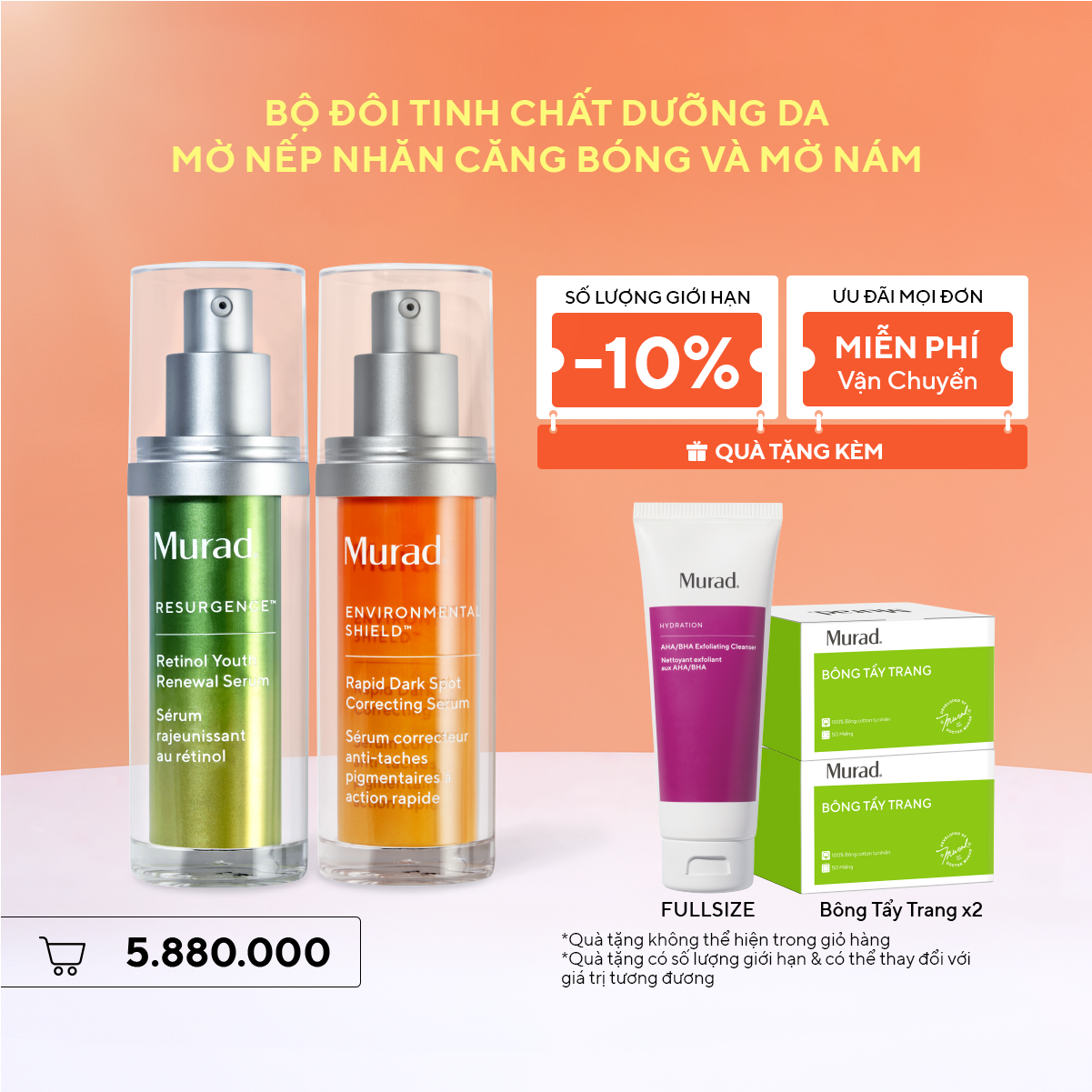 Bộ Đôi Tinh Chất Dưỡng, Căng Bóng Và Mờ Nám - Retinol Serum + Dark Spot Serum