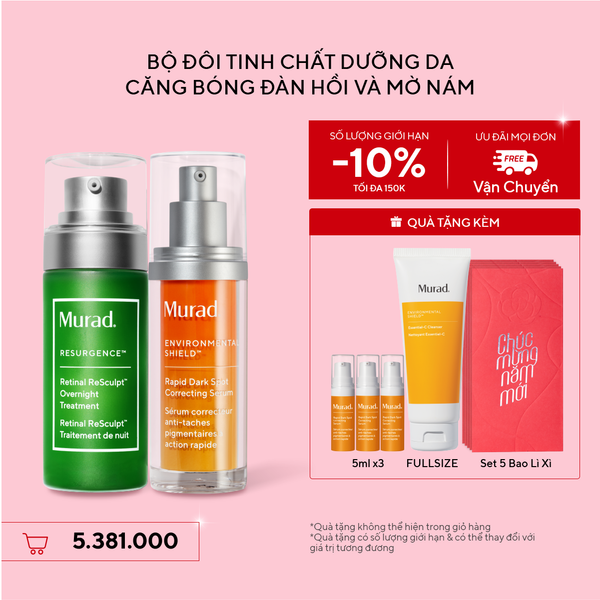 Bộ Đôi Tinh Chất Dưỡng Da Căng Bóng, Đàn Hồi Và Mờ Nám - Retinal Serum + Dark Spot Serum