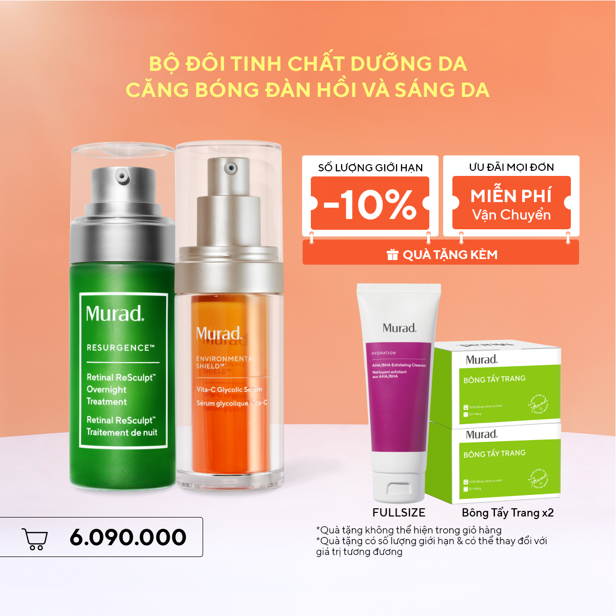 Bộ Đôi Tinh Chất Dưỡng Da Căng Bóng, Đàn Hồi Và Sáng Da - Retinal Serum + Vita-C Glycolic Serum