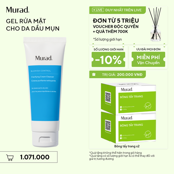 ACNE - Gel rửa mặt cho da dầu mụn Murad Clarifying Cleanser 200ml