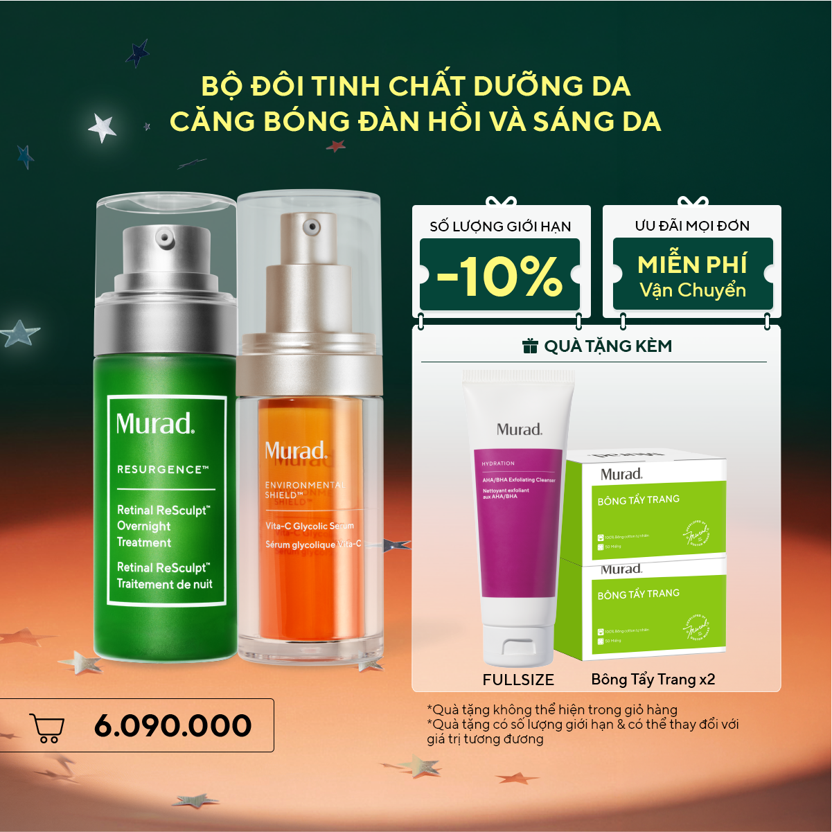 Bộ Đôi Tinh Chất Dưỡng Da Căng Bóng, Đàn Hồi Và Sáng Da - Retinal Serum + Vita-C Glycolic Serum