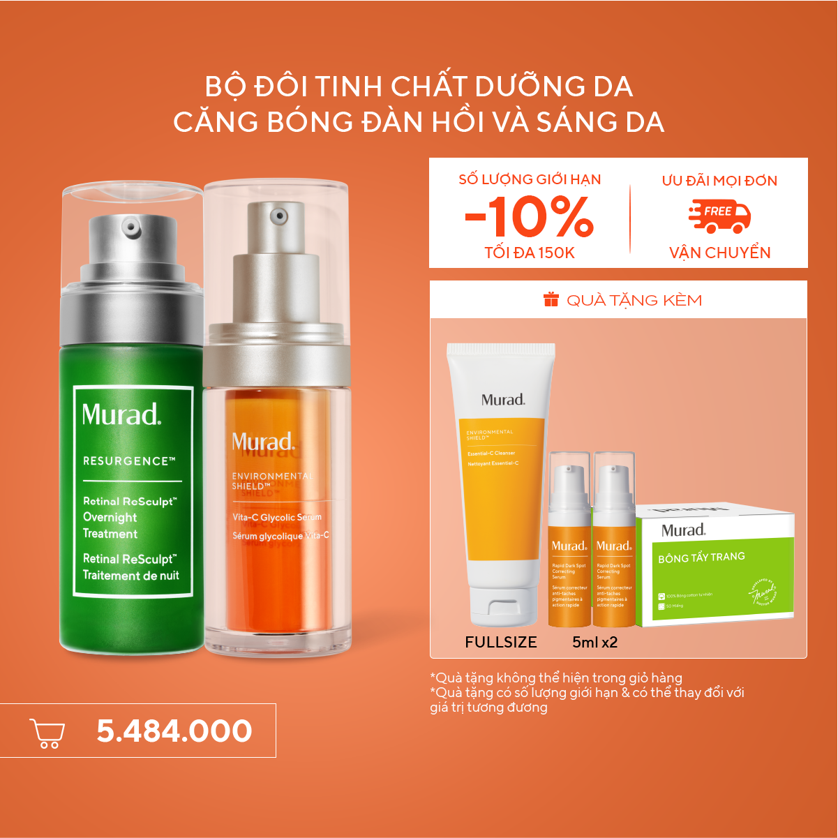 Bộ Đôi Tinh Chất Dưỡng Da Căng Bóng, Đàn Hồi Và Sáng Da - Retinal Serum + Vita-C Glycolic Serum