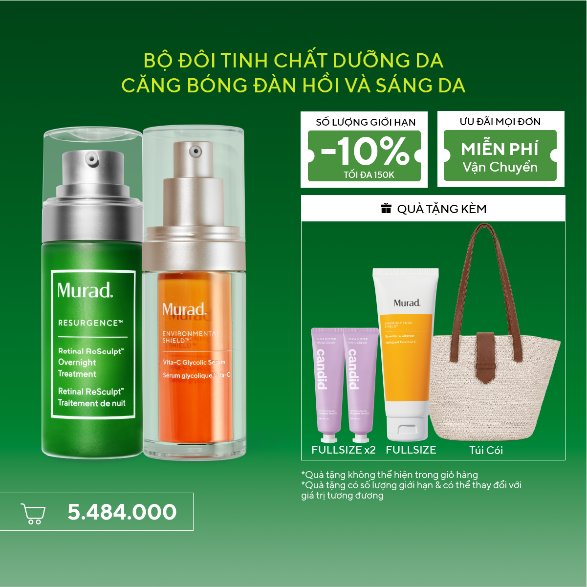 Bộ Đôi Tinh Chất Dưỡng Da Căng Bóng, Đàn Hồi Và Sáng Da - Retinal Serum + Vita-C Glycolic Serum