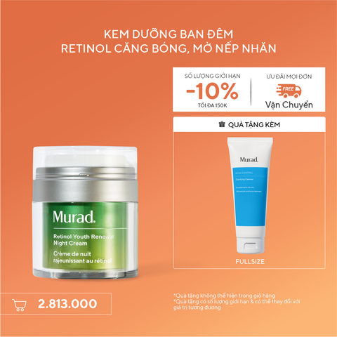 RESURGENCE - Kem dưỡng ẩm Retinol giúp da mịn màng và làm mờ nếp nhăn Murad Retinol Youth Renewal Cream 50ml
