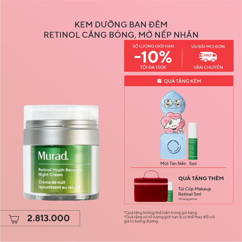 RESURGENCE - Kem dưỡng ẩm Retinol giúp da mịn màng và làm mờ nếp nhăn Murad Retinol Youth Renewal Cream 50ml