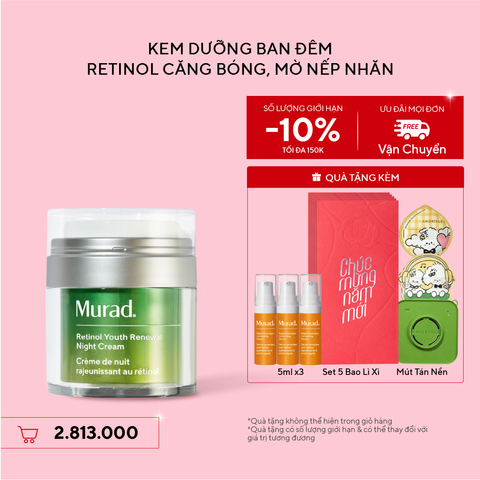 RESURGENCE - Kem dưỡng ẩm Retinol giúp da mịn màng và làm mờ nếp nhăn Murad Retinol Youth Renewal Cream 50ml