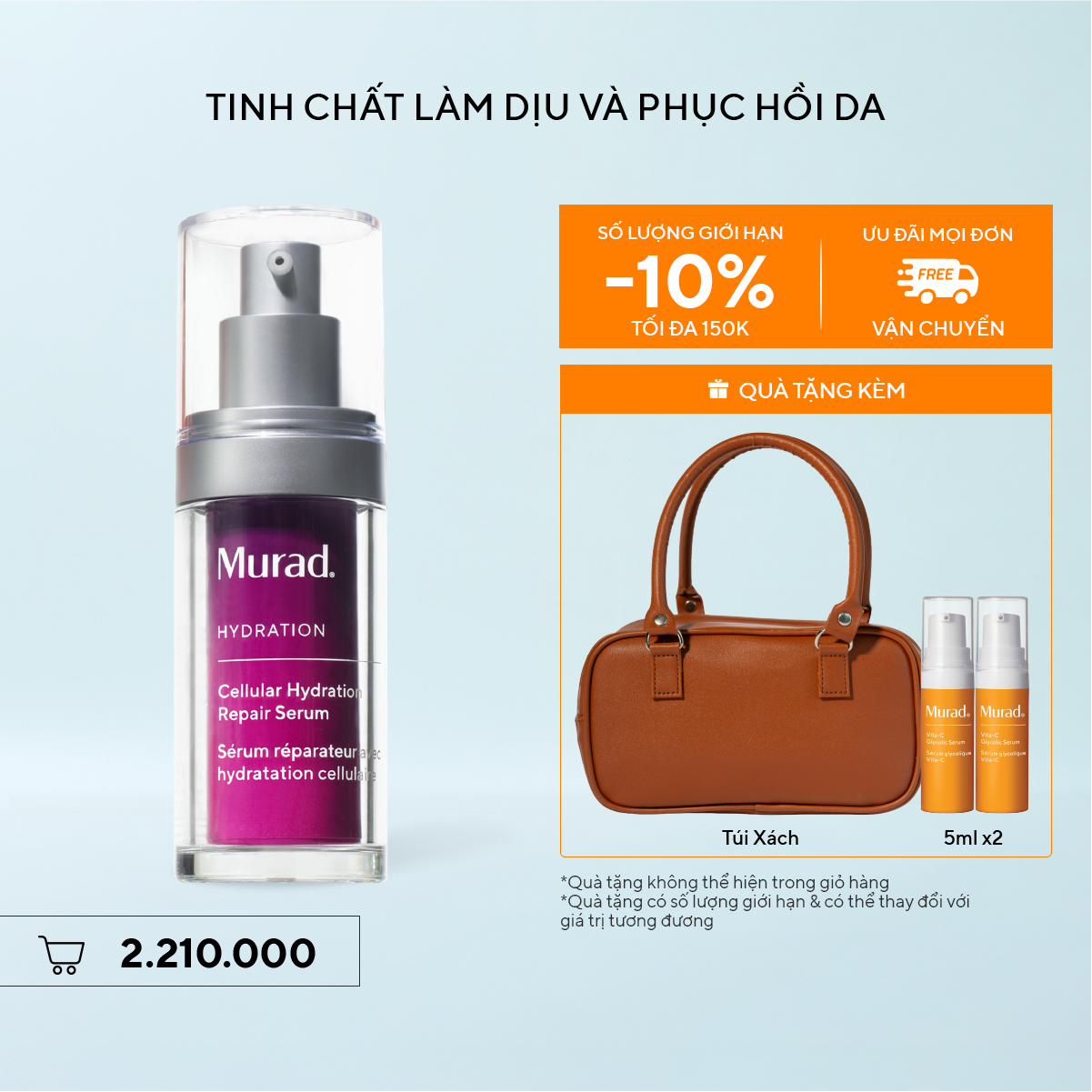 HYDRATION - Dưỡng chất giúp làm dịu da khô và nuôi dưỡng hàng rào bảo vệ da Murad Cellular Hydration Repair Serum 30ml