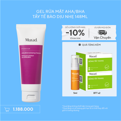 HYDRATION - Sữa Rửa Mặt Làm Sạch AHA/BHA - Murad AHA/BHA Exfoliating Cleanser 148ml