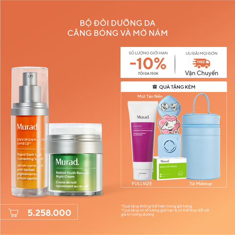 Bộ Đôi Dưỡng Da Căng Bóng Và Mờ Nám - Retinol Night Cream 50ml + Rapid Dark Spot 30ml