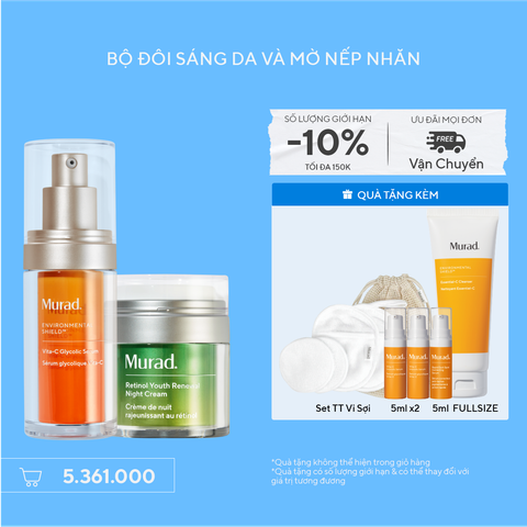 Bộ Đôi Sáng Da Và Mờ Nếp Nhăn - Retinol Night Cream + Serum Vita-C Glycolic