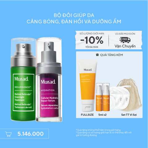 Bộ Đôi Giúp Da Căng Bóng, Đàn Hồi Và Dưỡng Ẩm - Hydration Cellular Serum + Retinal Serum