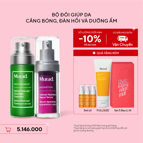 Bộ Đôi Giúp Da Căng Bóng, Đàn Hồi Và Dưỡng Ẩm - Hydration Cellular Serum + Retinal Serum