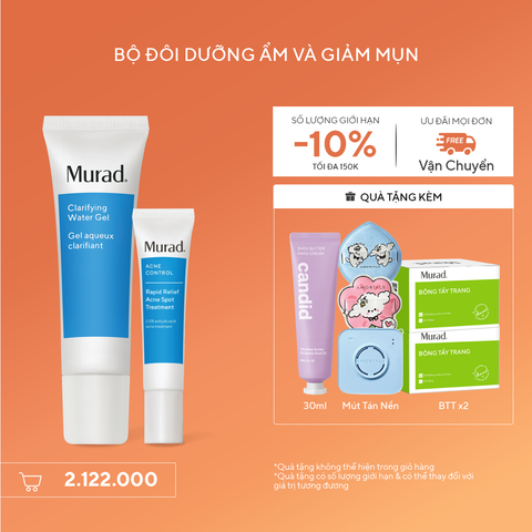ACNE - Bộ đôi Gel chấm mụn & Gel dưỡng ẩm - Rapid Relief Acne Spot Treatment & Clarifying Water Gel