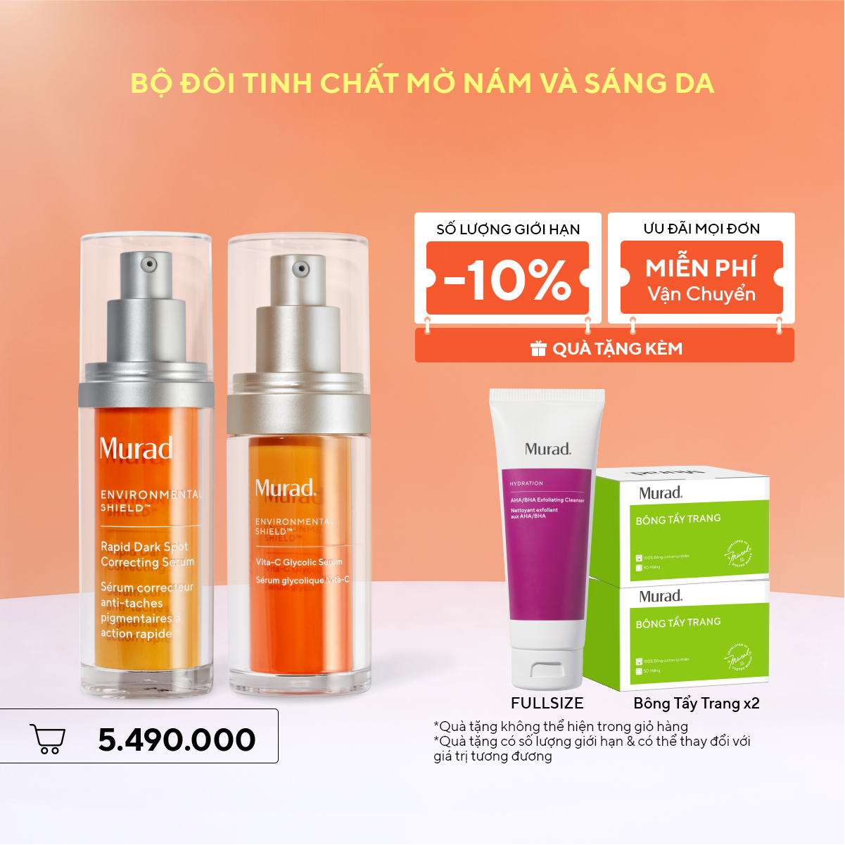 Bộ đôi tinh chất mờ nám và sáng da - Vitamin C Glycolic + Dark Spot Serum