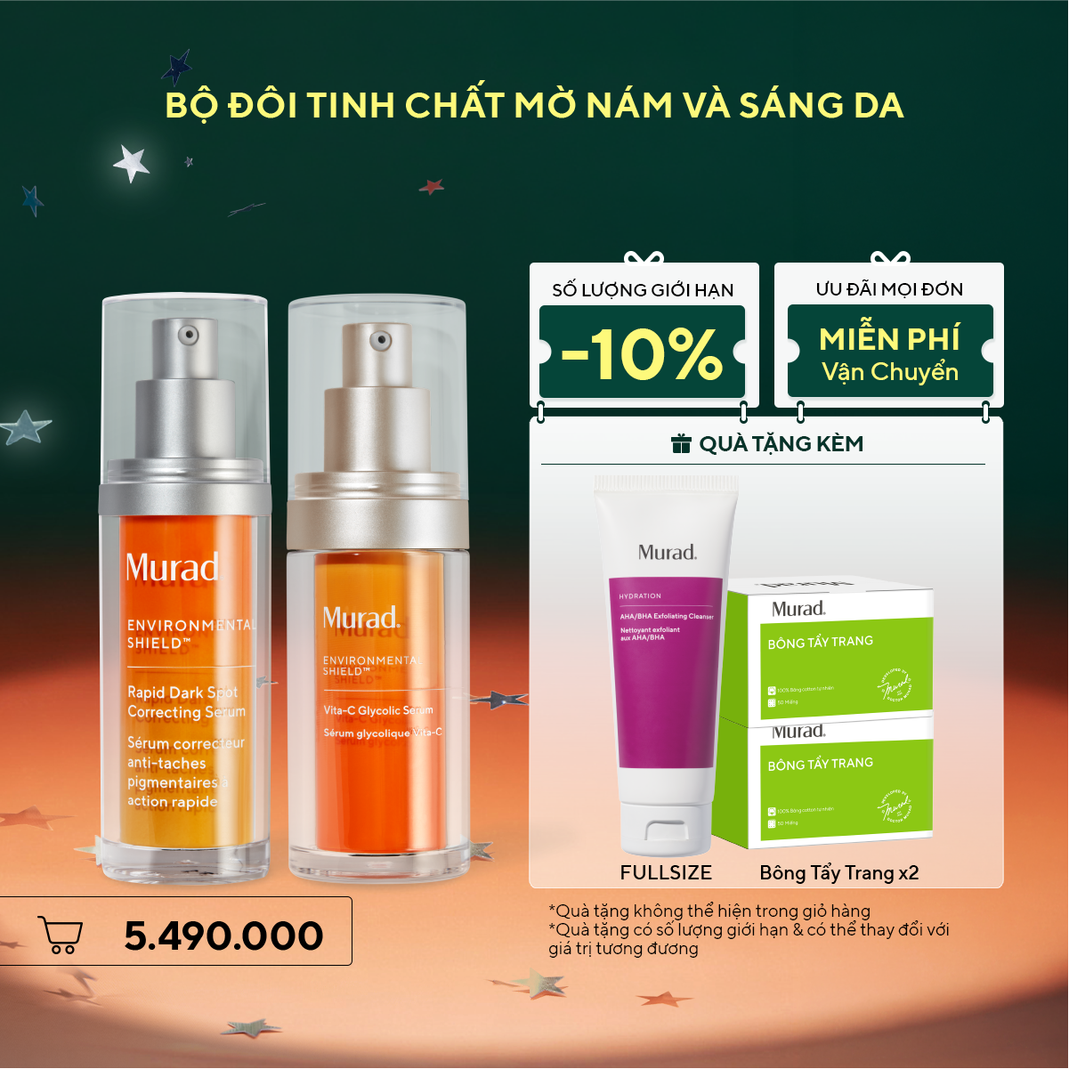 Bộ đôi tinh chất mờ nám và sáng da - Vitamin C Glycolic + Dark Spot Serum