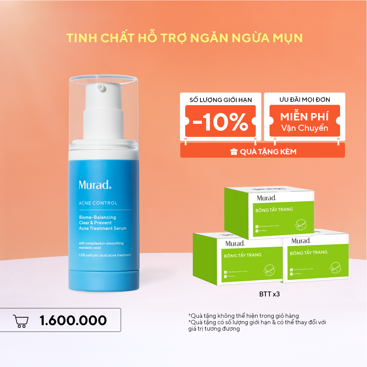 ACNE - Serum Hỗ Trợ Ngăn Ngừa Mụn - Murad Biome-Balancing Clear & Prevent Acne Treatment Serum 30ML