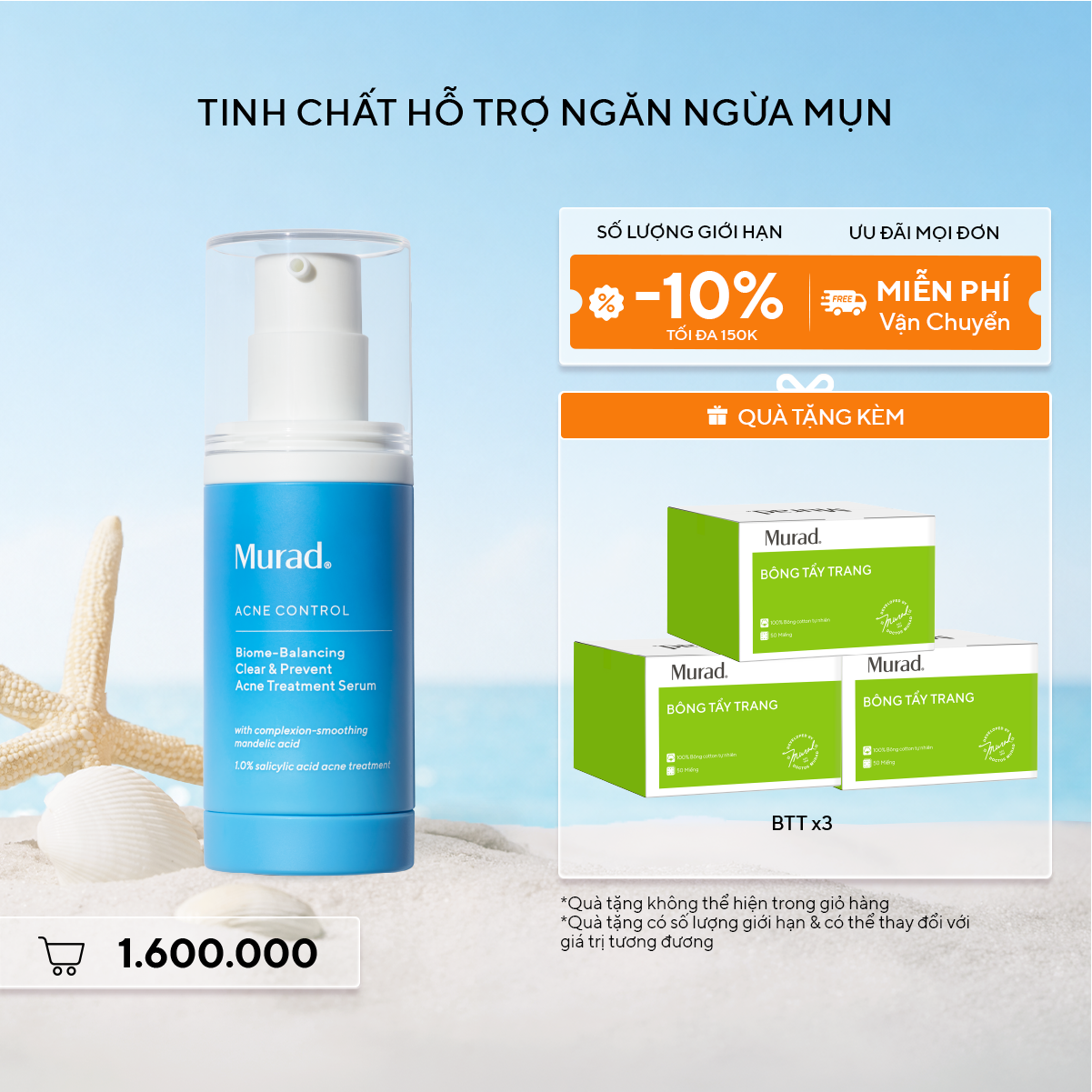 ACNE - Serum Hỗ Trợ Ngăn Ngừa Mụn - Murad Biome-Balancing Clear & Prevent Acne Treatment Serum 30ML