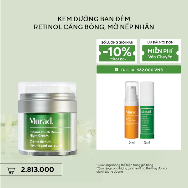 RESURGENCE - Kem dưỡng ẩm Retinol giúp da mịn màng và làm mờ nếp nhăn Murad Retinol Youth Renewal Cream 50ml