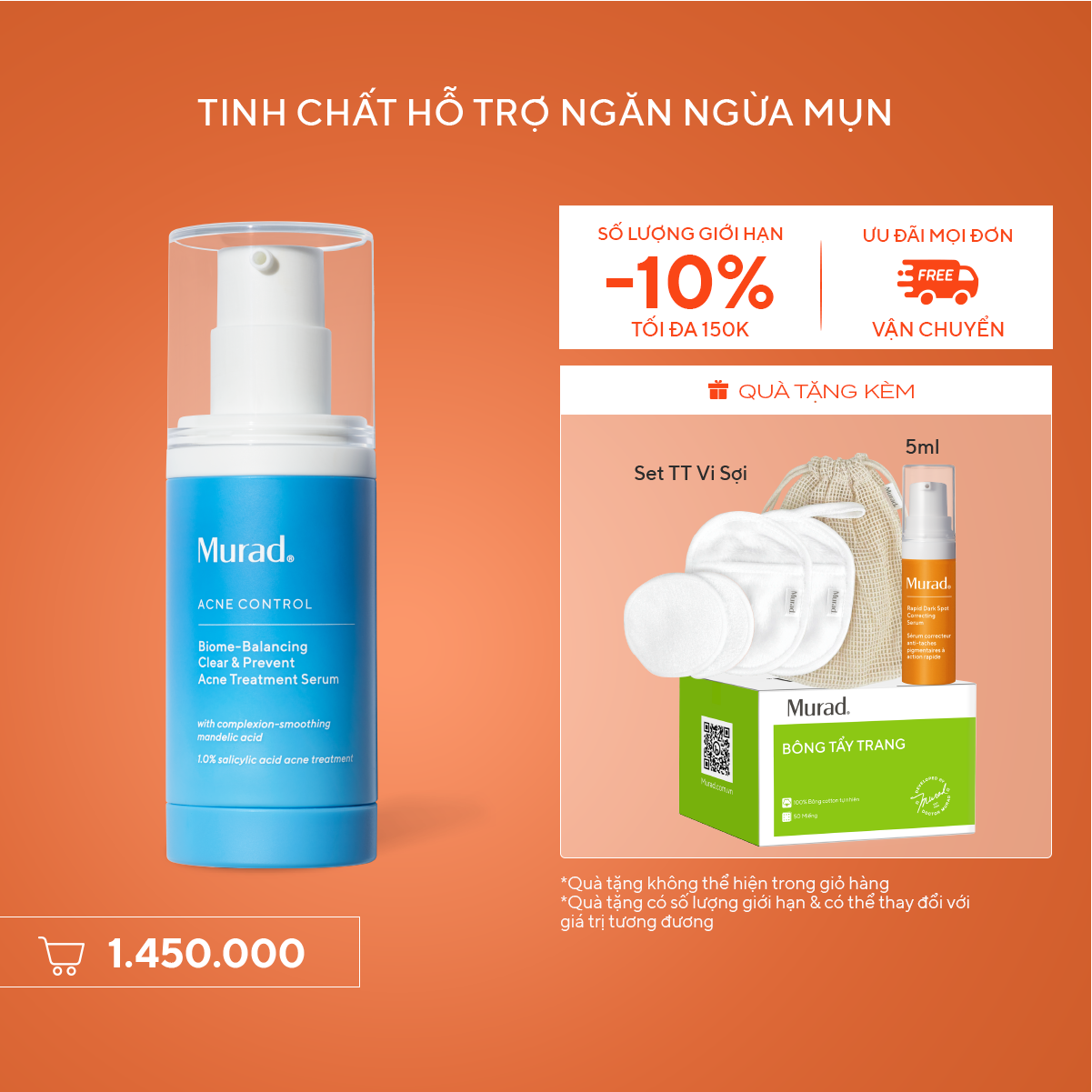 ACNE - Serum Hỗ Trợ Ngăn Ngừa Mụn - Murad Biome-Balancing Clear & Prevent Acne Treatment Serum 30ML