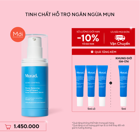 ACNE - SERUM HỖ TRỢ NGĂN NGỪA MỤN - MURAD BIOME-BALANCING CLEAR & PREVENT ACNE TREATMENT SERUM 30ML