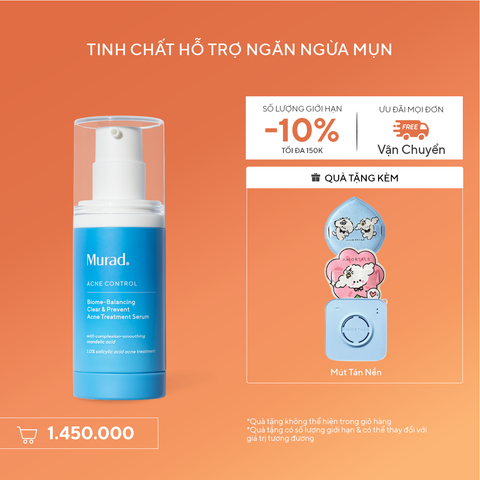 ACNE - SERUM HỖ TRỢ NGĂN NGỪA MỤN - MURAD BIOME-BALANCING CLEAR & PREVENT ACNE TREATMENT SERUM 30ML